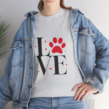 T-shirt con scritta "Love"