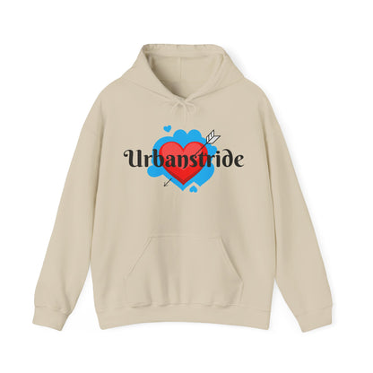 Felpa con logo "URBANSTRIDE" e cuore