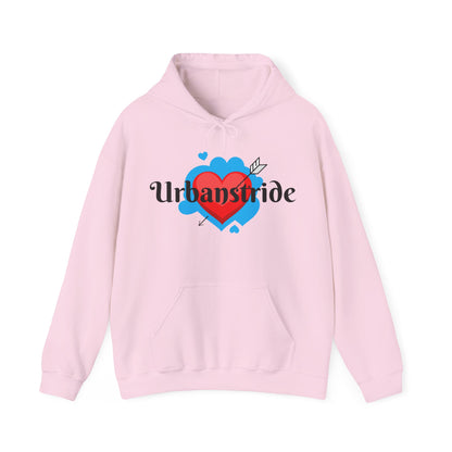 Felpa con logo "URBANSTRIDE" e cuore