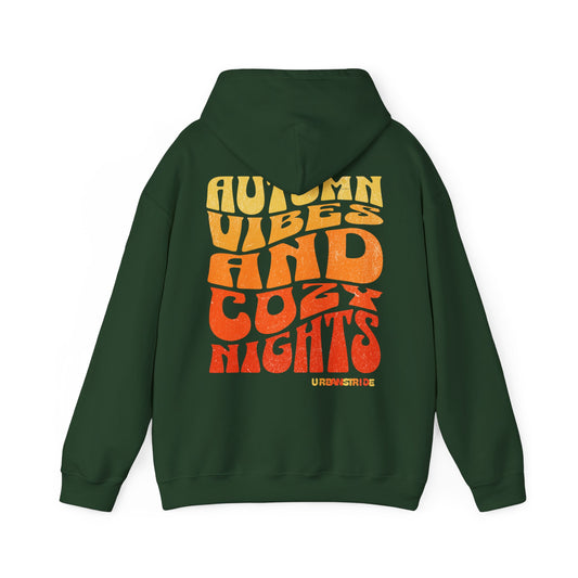 Felpa con scritta "Autumn vibes and cozy nights"