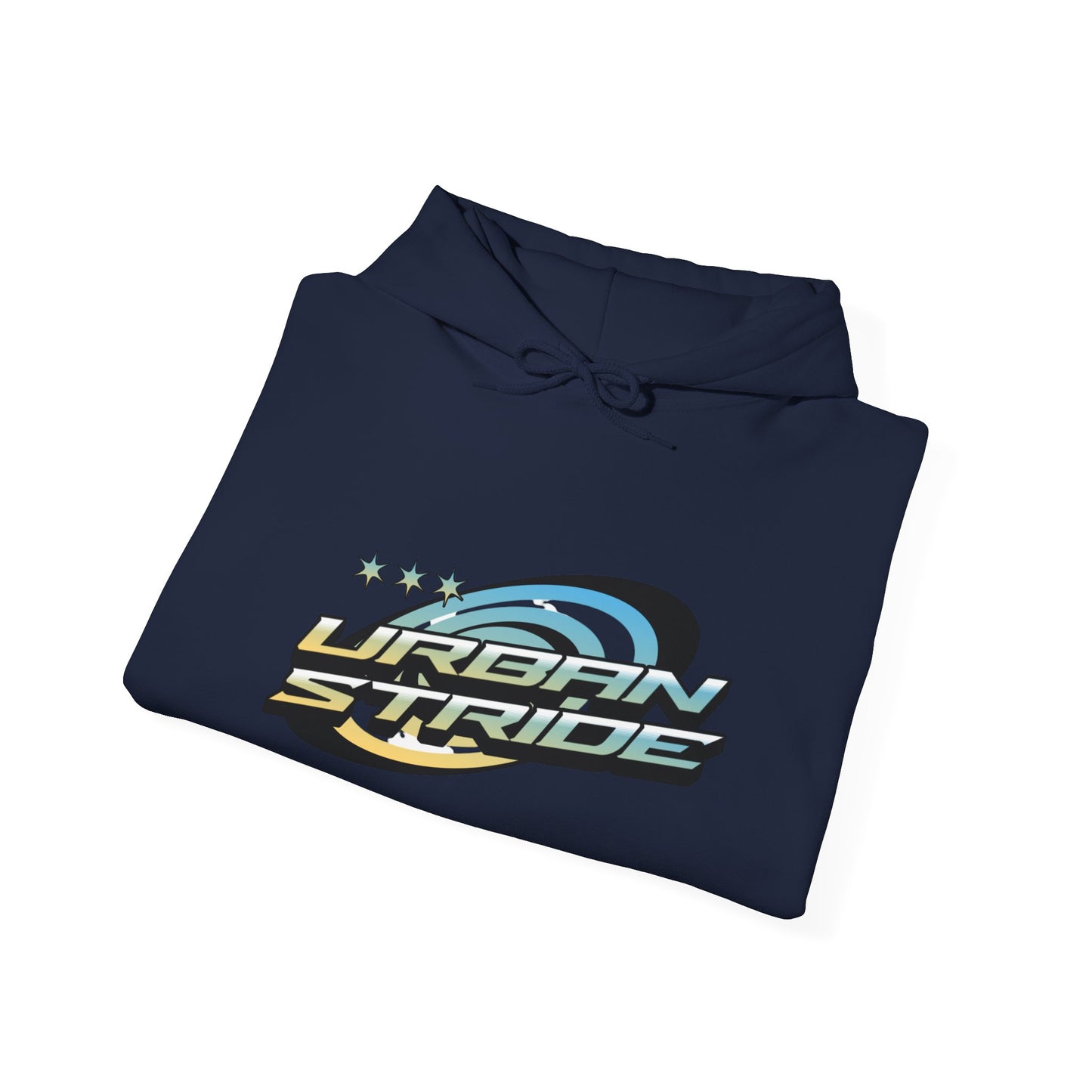 Felpa con scritta "Urbanstride" stile 3d