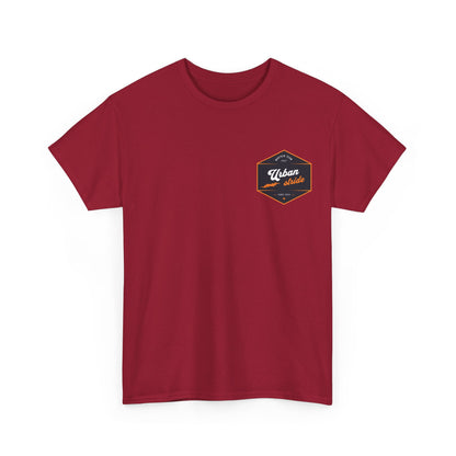 T-shirt Urban Stride® – Logo esagonale vintage in stile aviatore