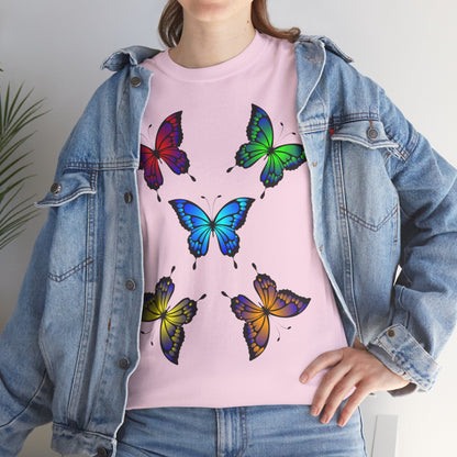 T-shirt con scritta "UrbanStride Butterfly Vibes