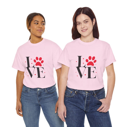 T-shirt con scritta "Love"