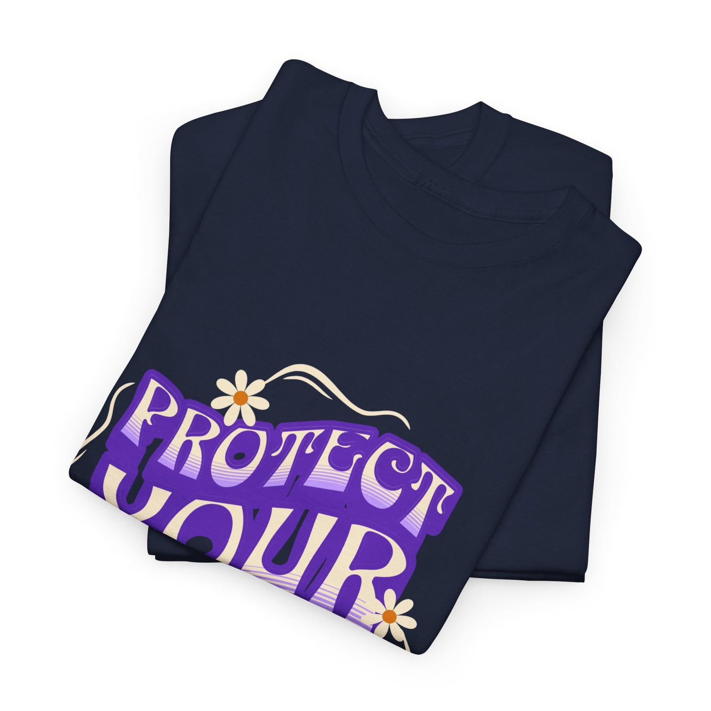 T-shirt con scritta "Protect your energy"