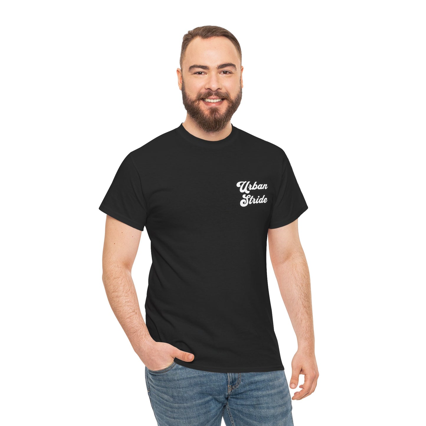 T-shirt con scritta "urbanstride " stile firma