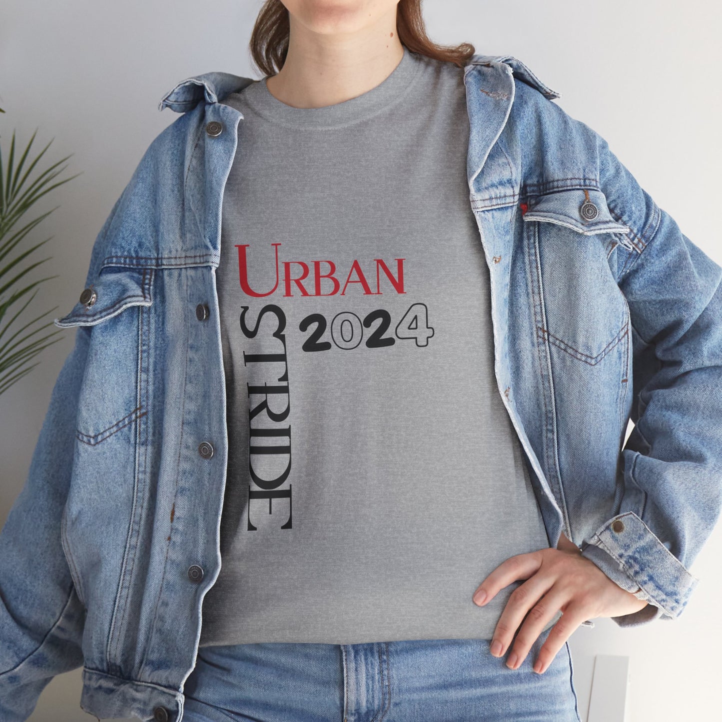 T-shirt con scritta "Urbanstride" red & black