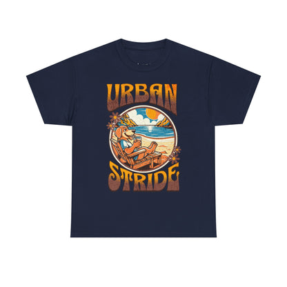 T-shirt con scritta "Urbanstride" e cane