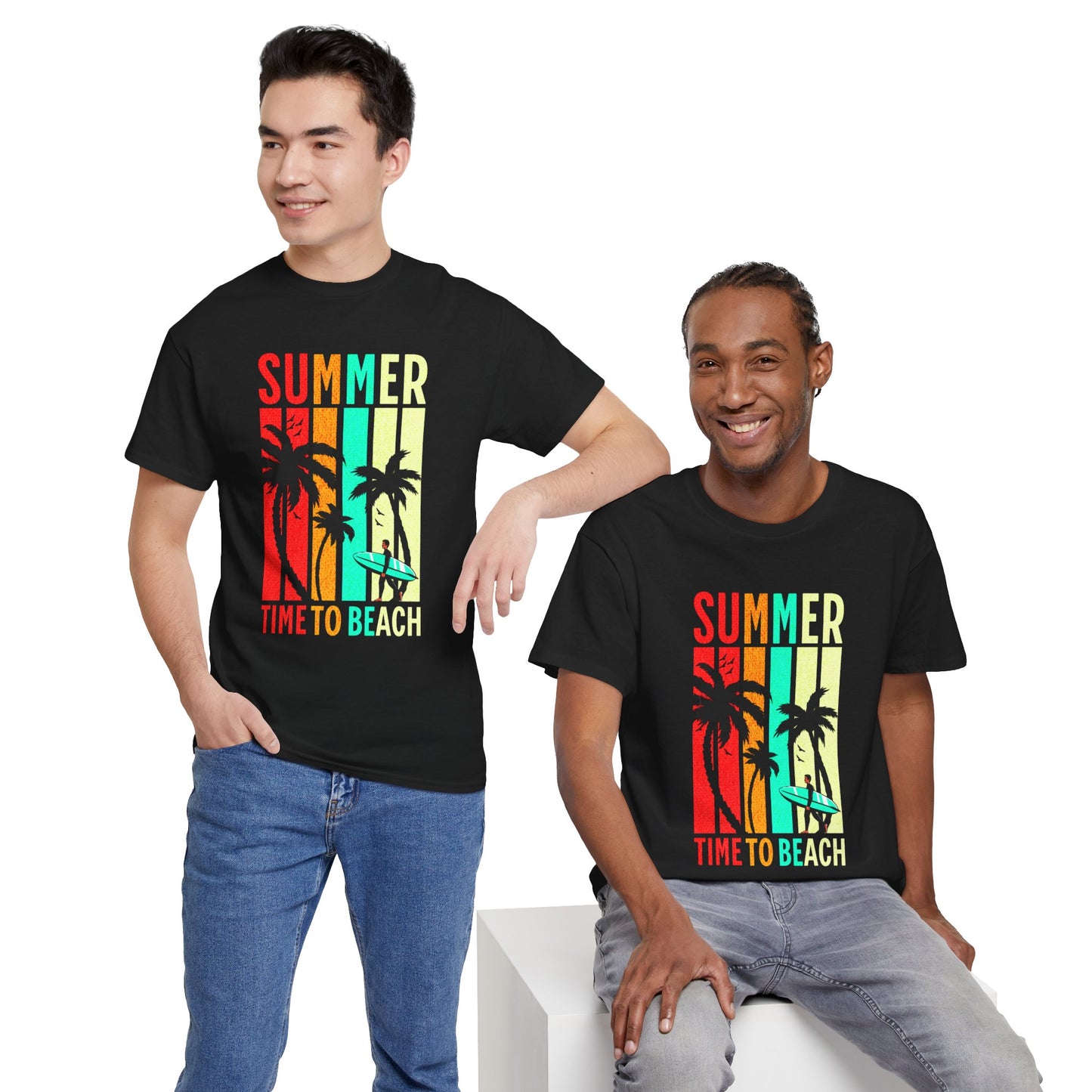 T-shirt con scritta " Summer time to the beach "