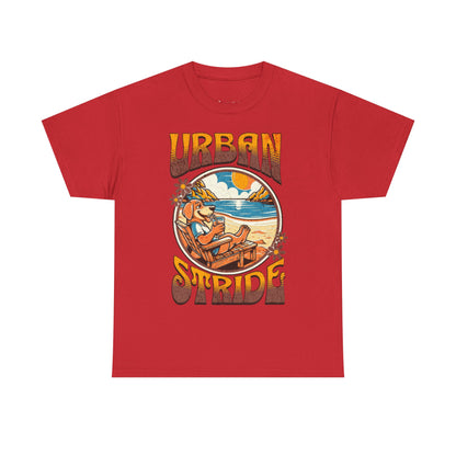 T-shirt con scritta "Urbanstride" e cane