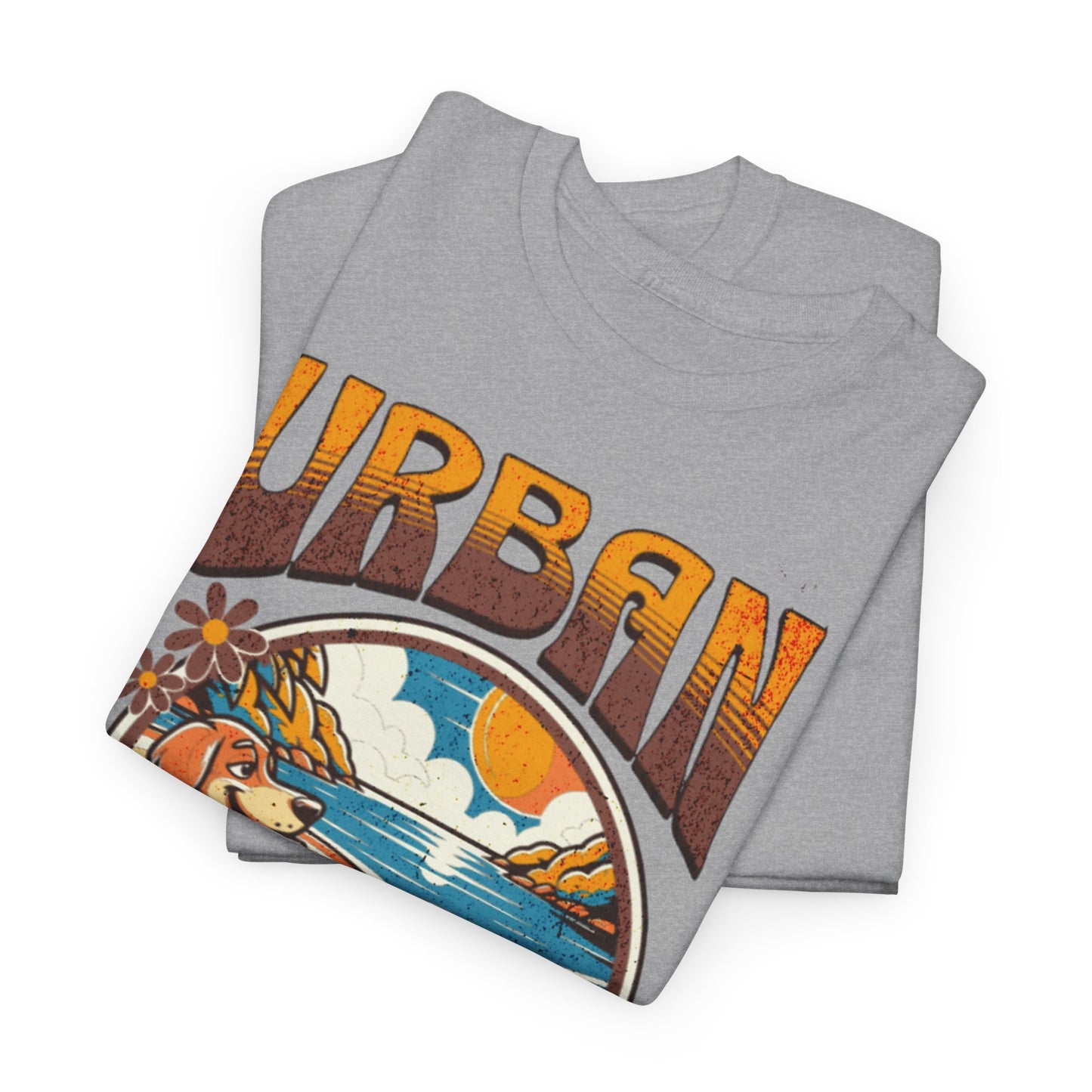 T-shirt con scritta "Urbanstride" e cane