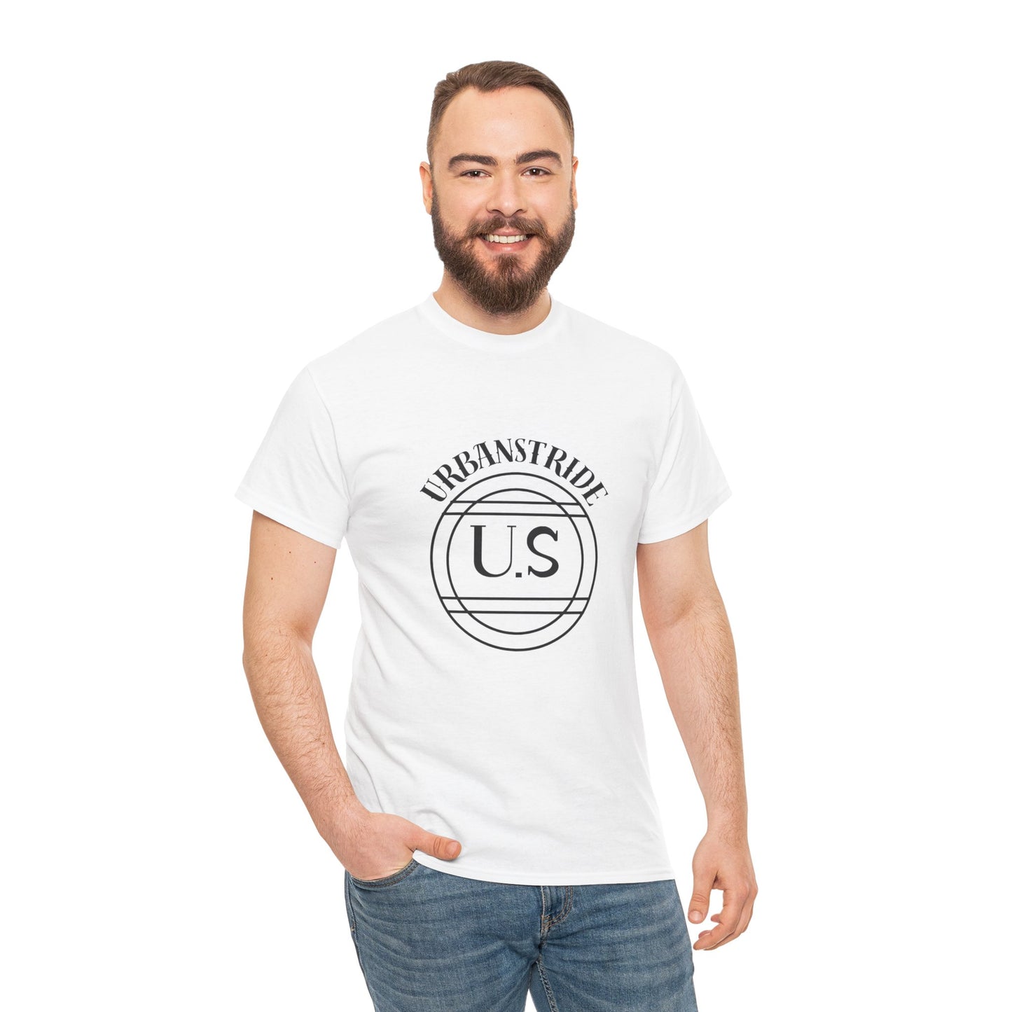 T-shirt con scritta "urbanstride" centrale