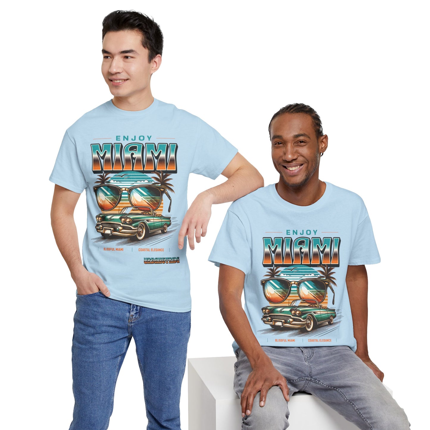 T-shirt con scritta" Enjoy Miami "