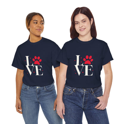 T-shirt con scritta "Love"