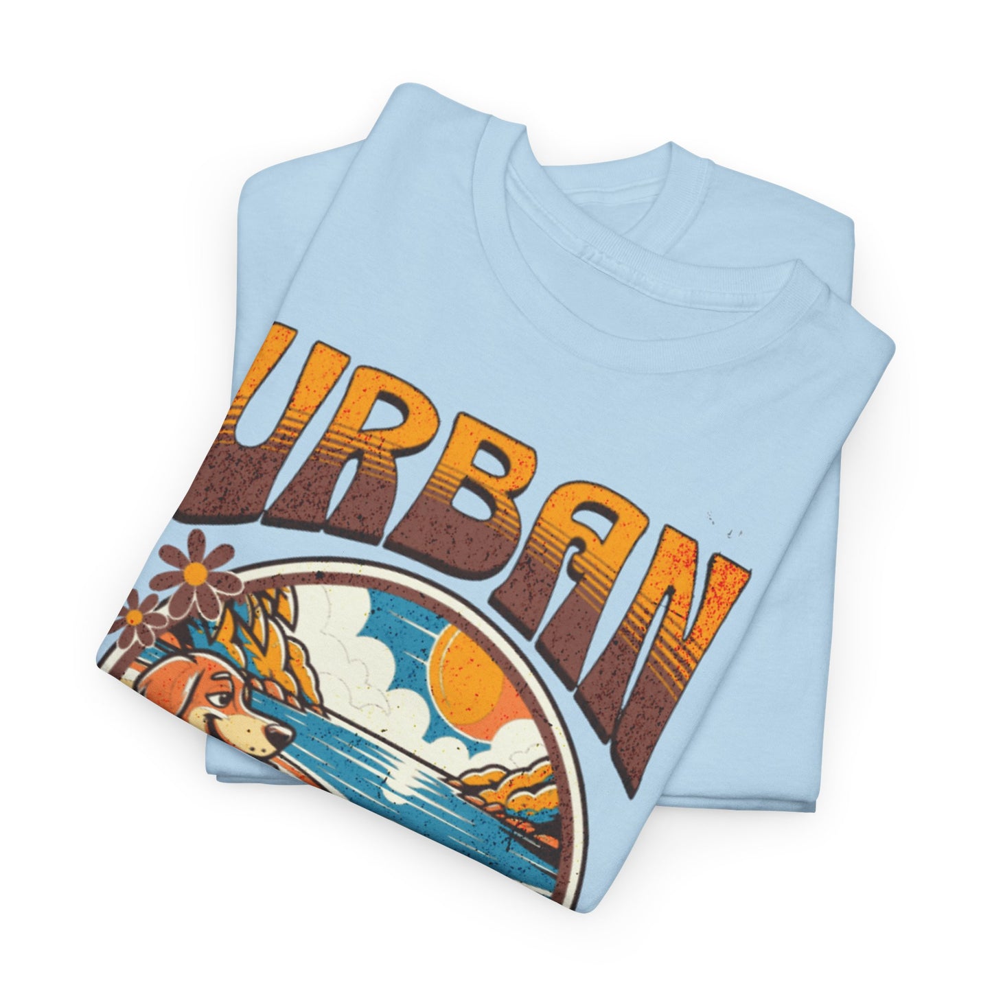 T-shirt con scritta "Urbanstride" e cane