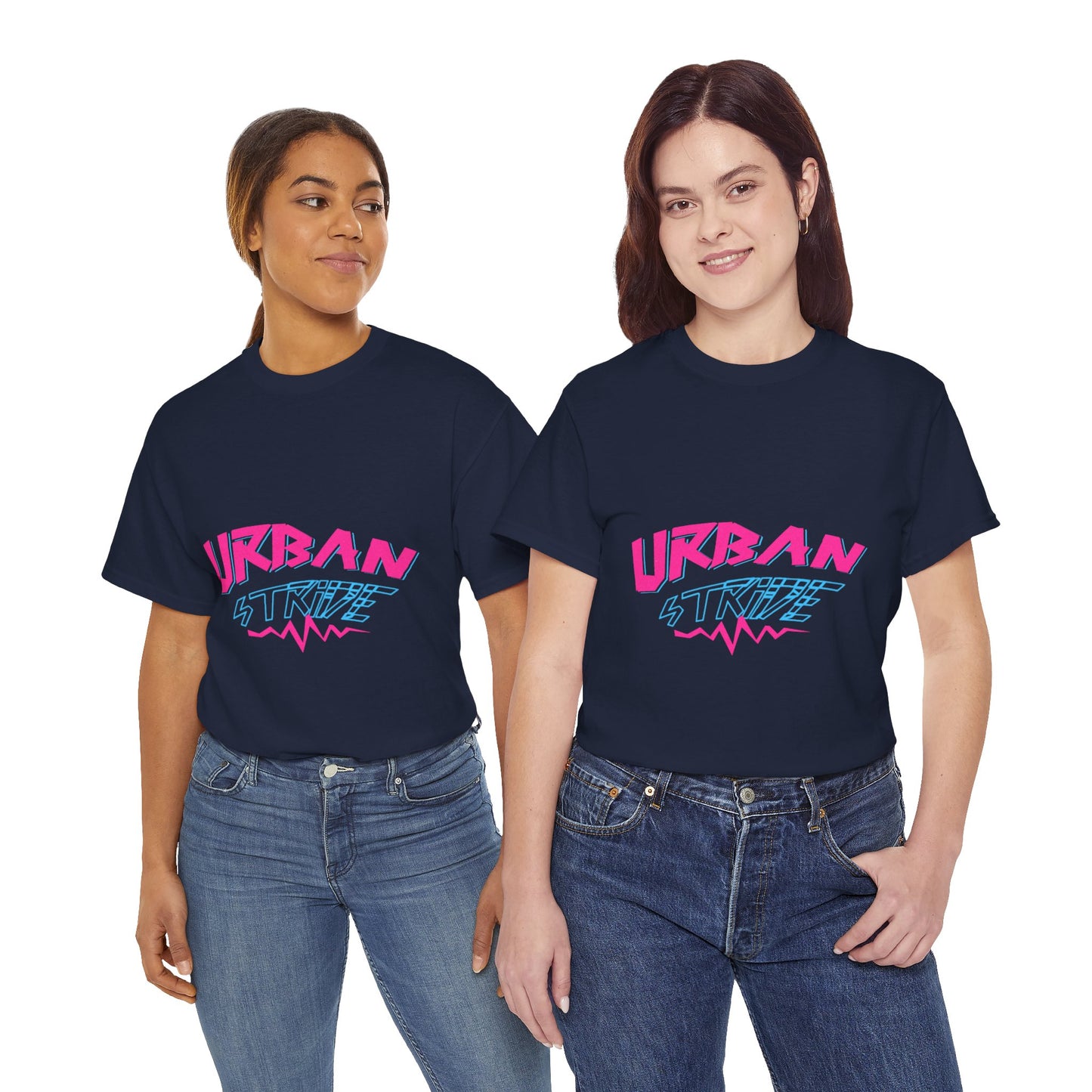 T-shirt con scritta "UrbanStride Neon Pulse"
