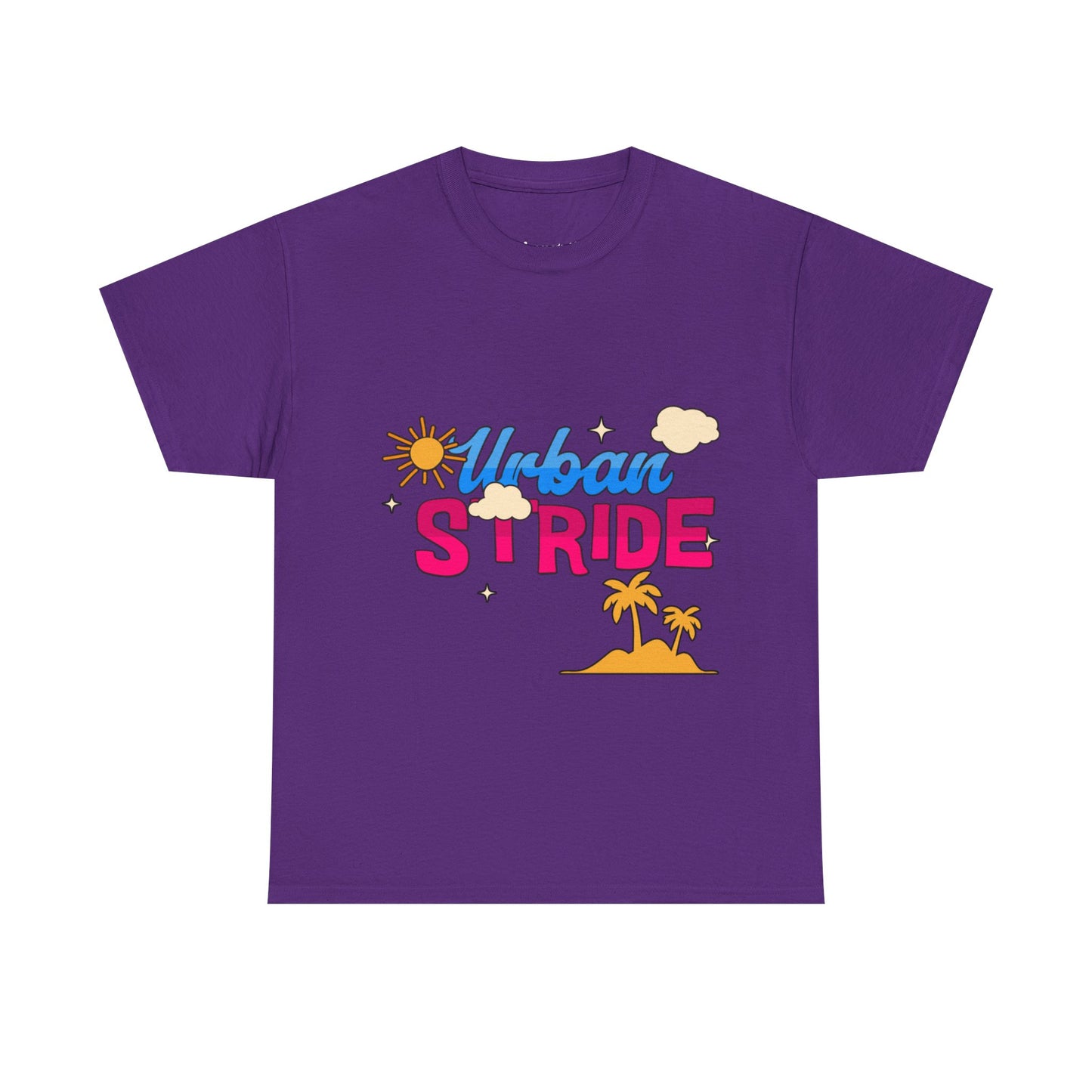 T-shirt con scritta "Urbanstride"al mare