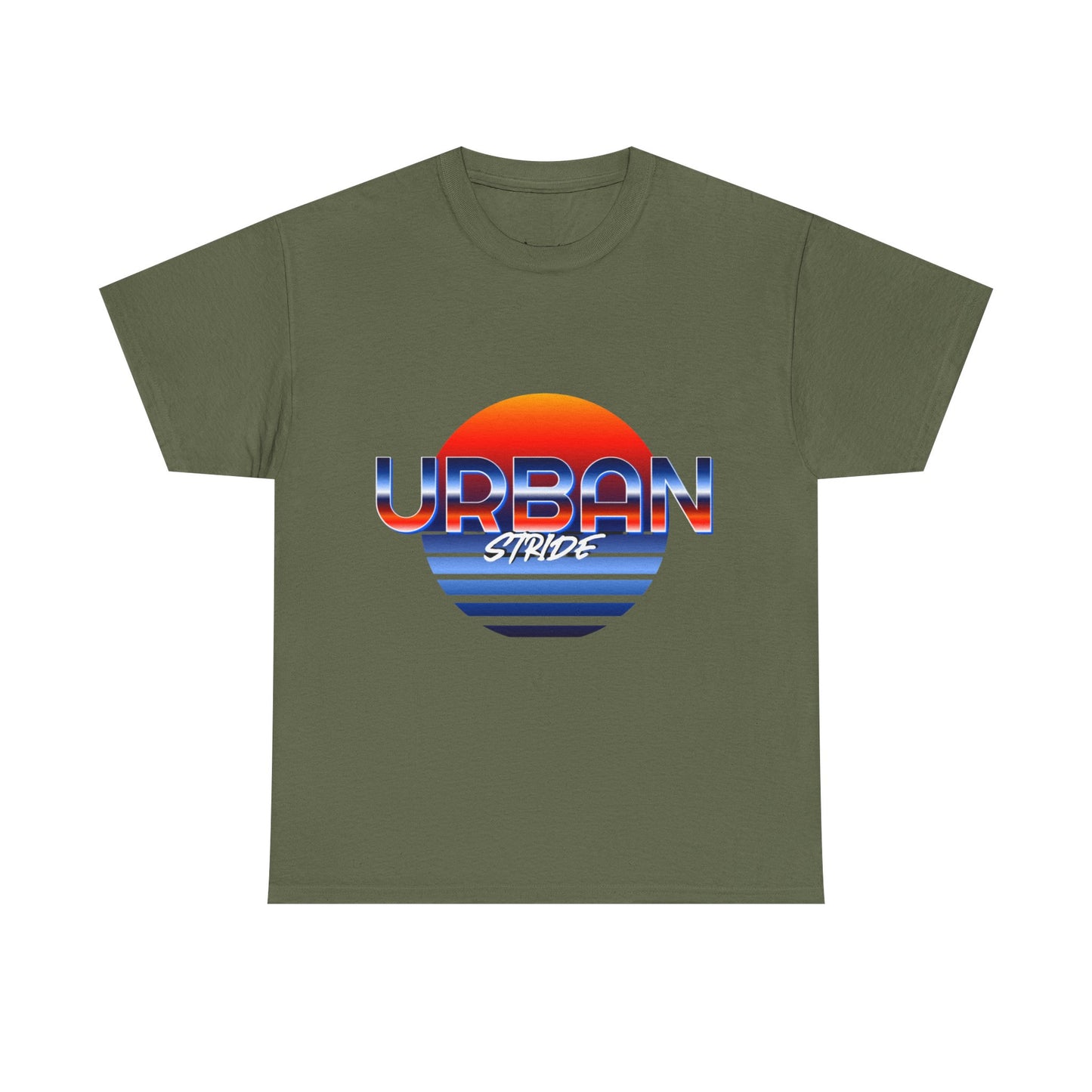 T-shirt con scritta "urbanstride" soleggiata