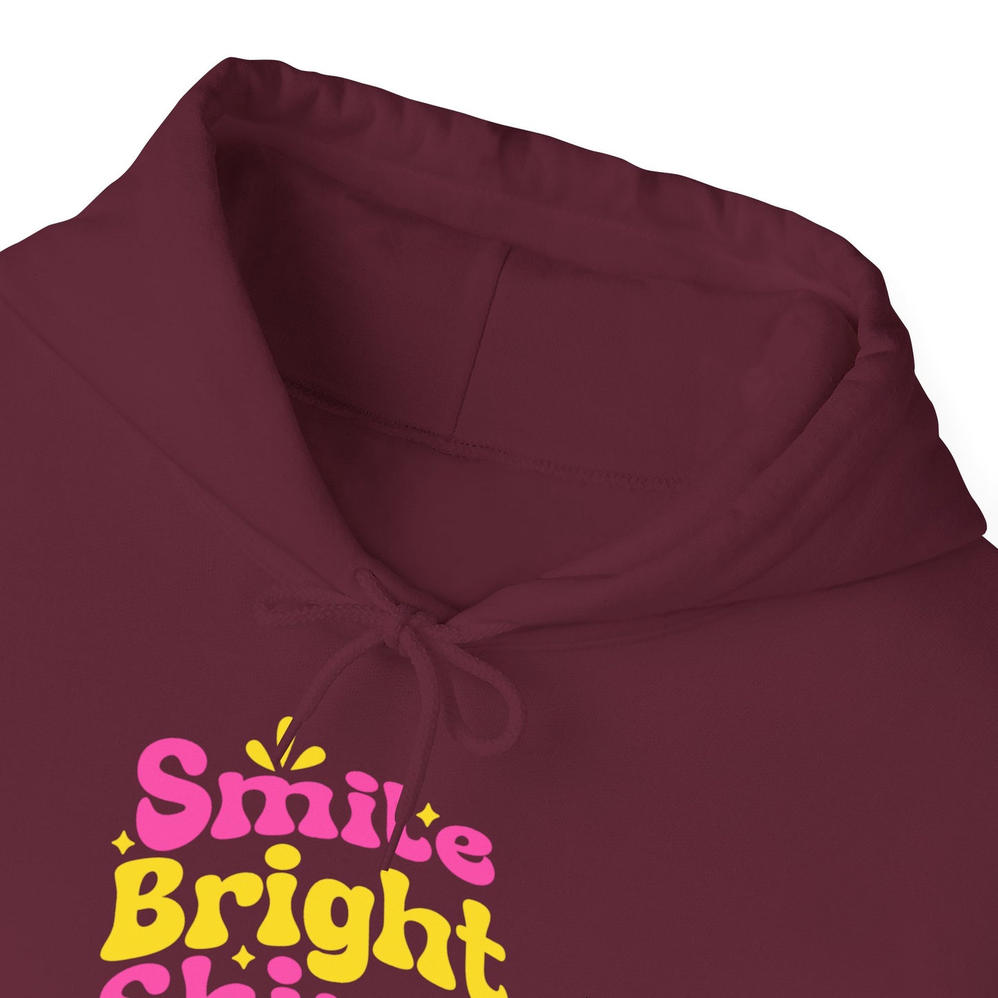Felpa con scritta "Smile bright shine always"