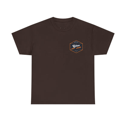 T-shirt Urban Stride® – Logo esagonale vintage in stile aviatore