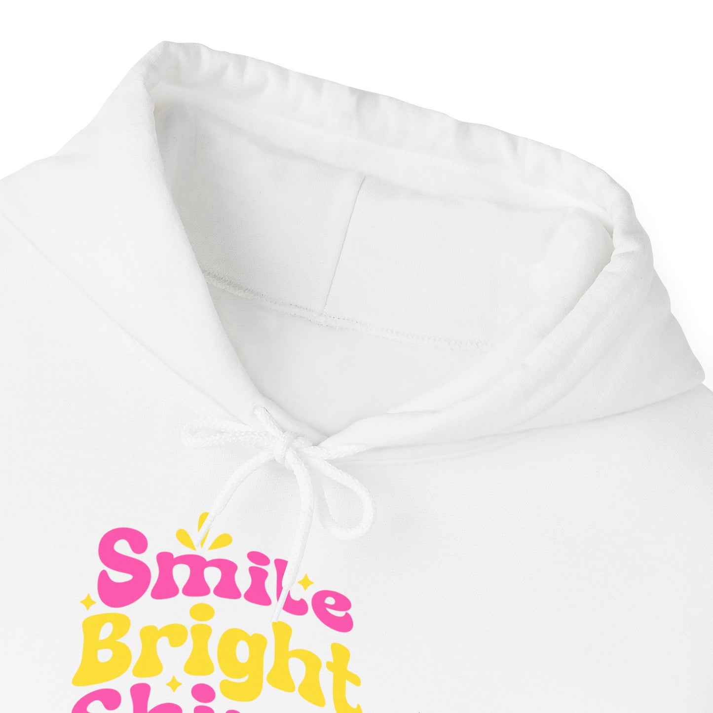 Felpa con scritta "Smile bright shine always"