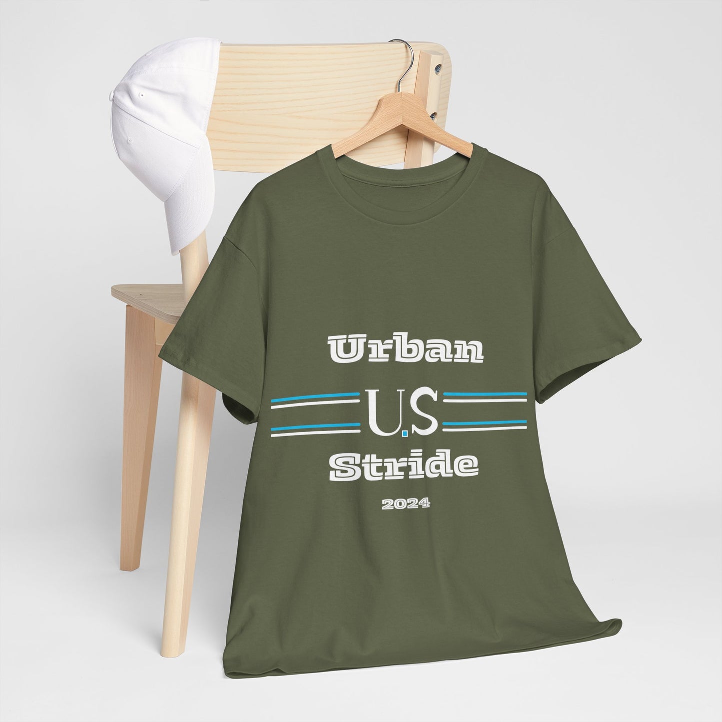 T-shirt con scritta "urbanstride " abbreviata U.S