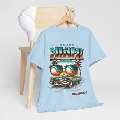 T-shirt con scritta" Enjoy Miami "