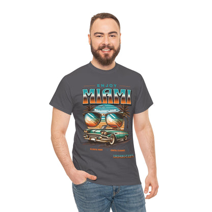 T-shirt con scritta" Enjoy Miami "