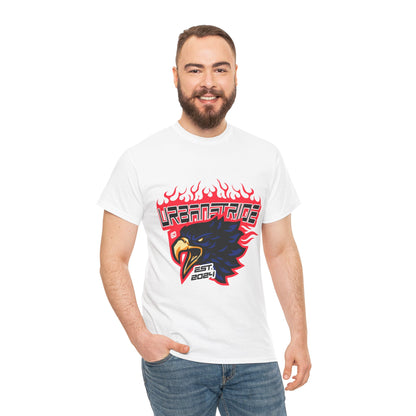 T-shirt con scritta "Urbanstride" e aquila