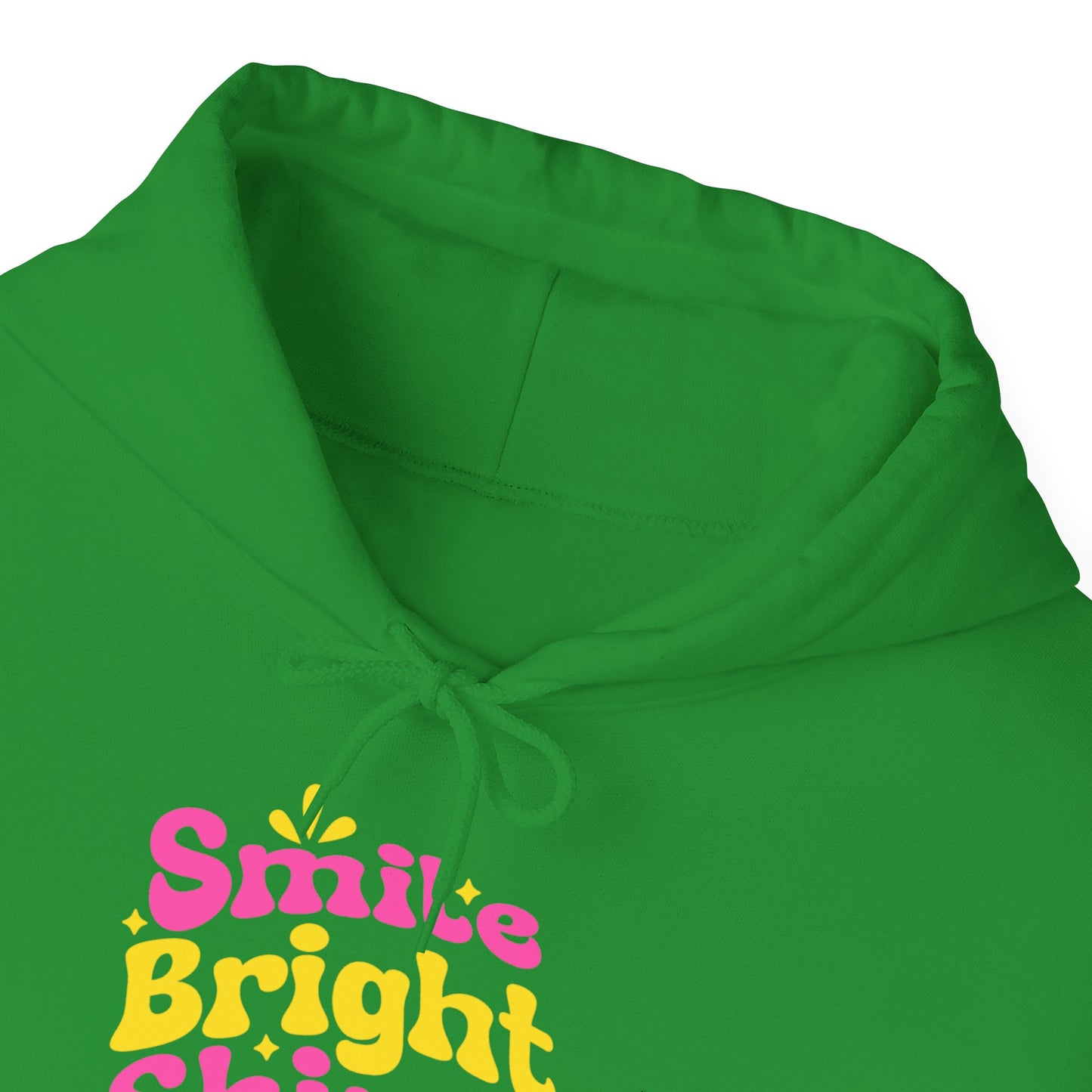 Felpa con scritta "Smile bright shine always"