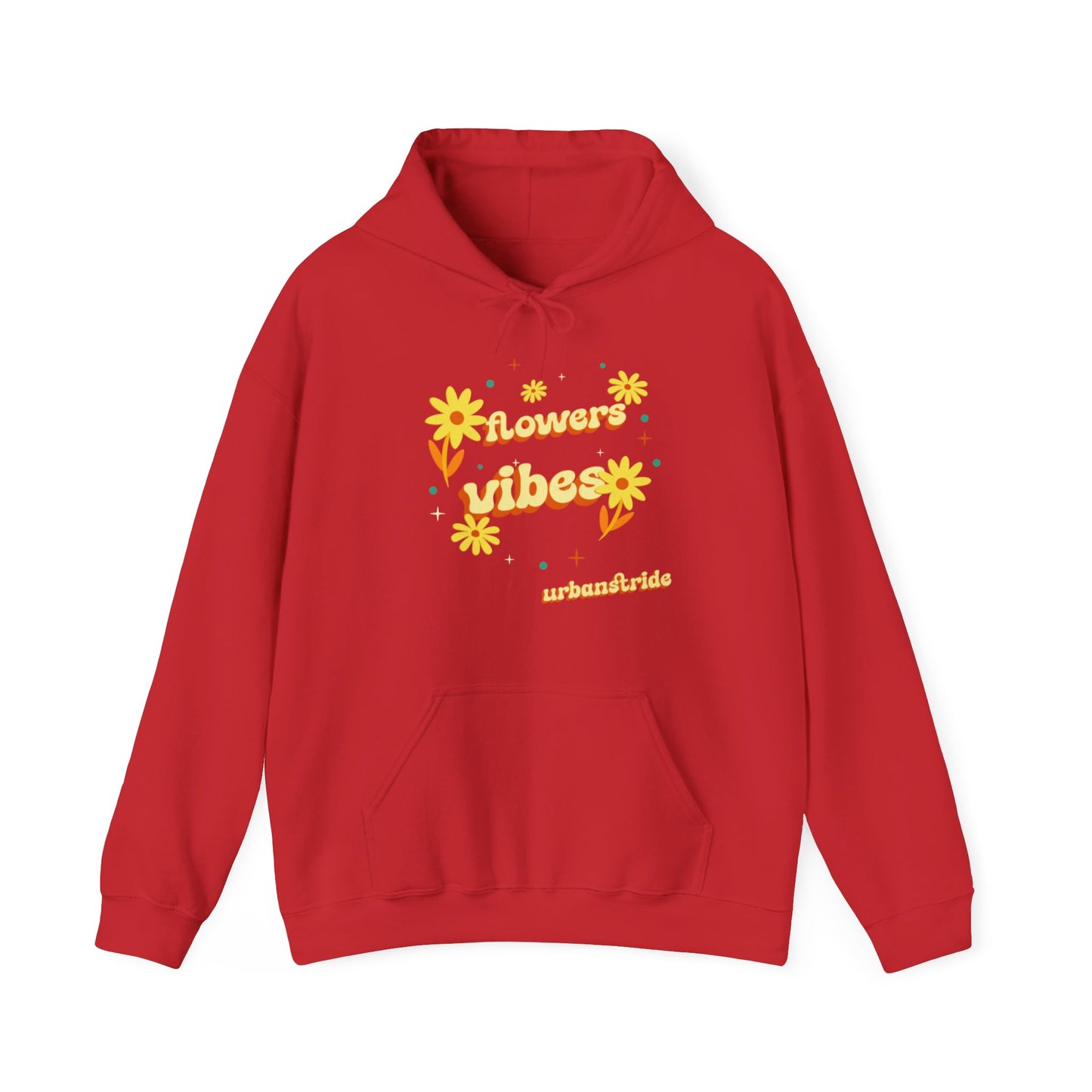Felpa con scritta "Flowers vibes"