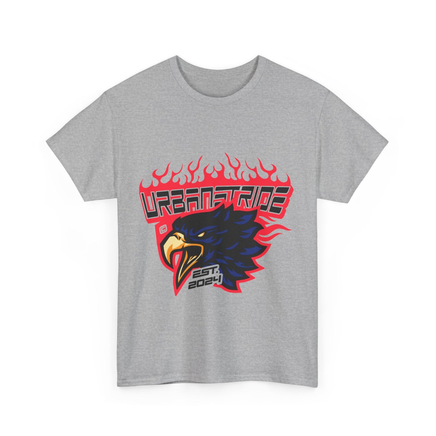 T-shirt con scritta "Urbanstride" e aquila