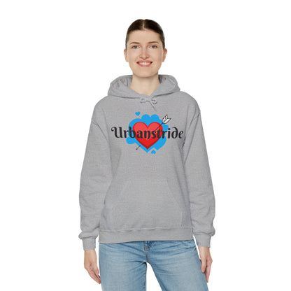Felpa con logo "URBANSTRIDE" e cuore