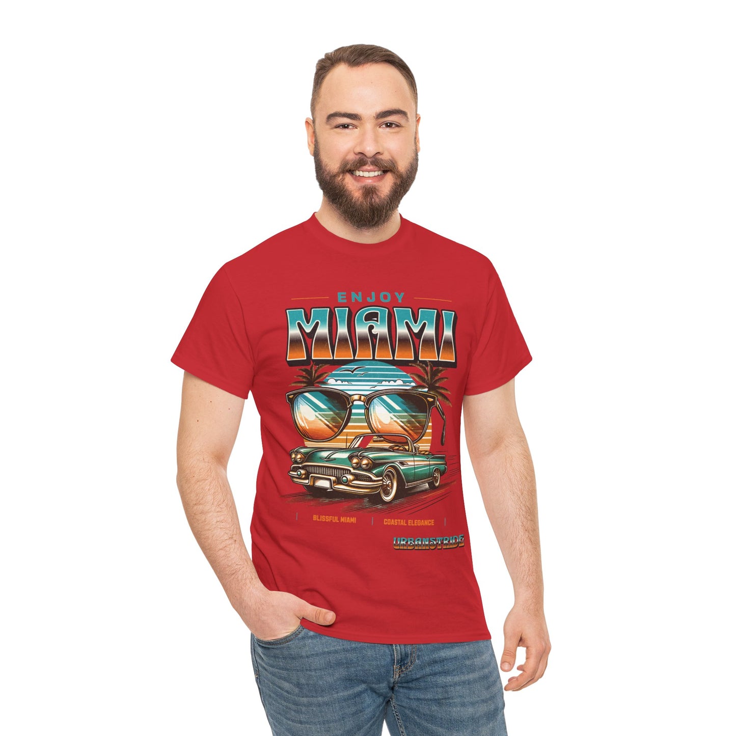 T-shirt con scritta" Enjoy Miami "