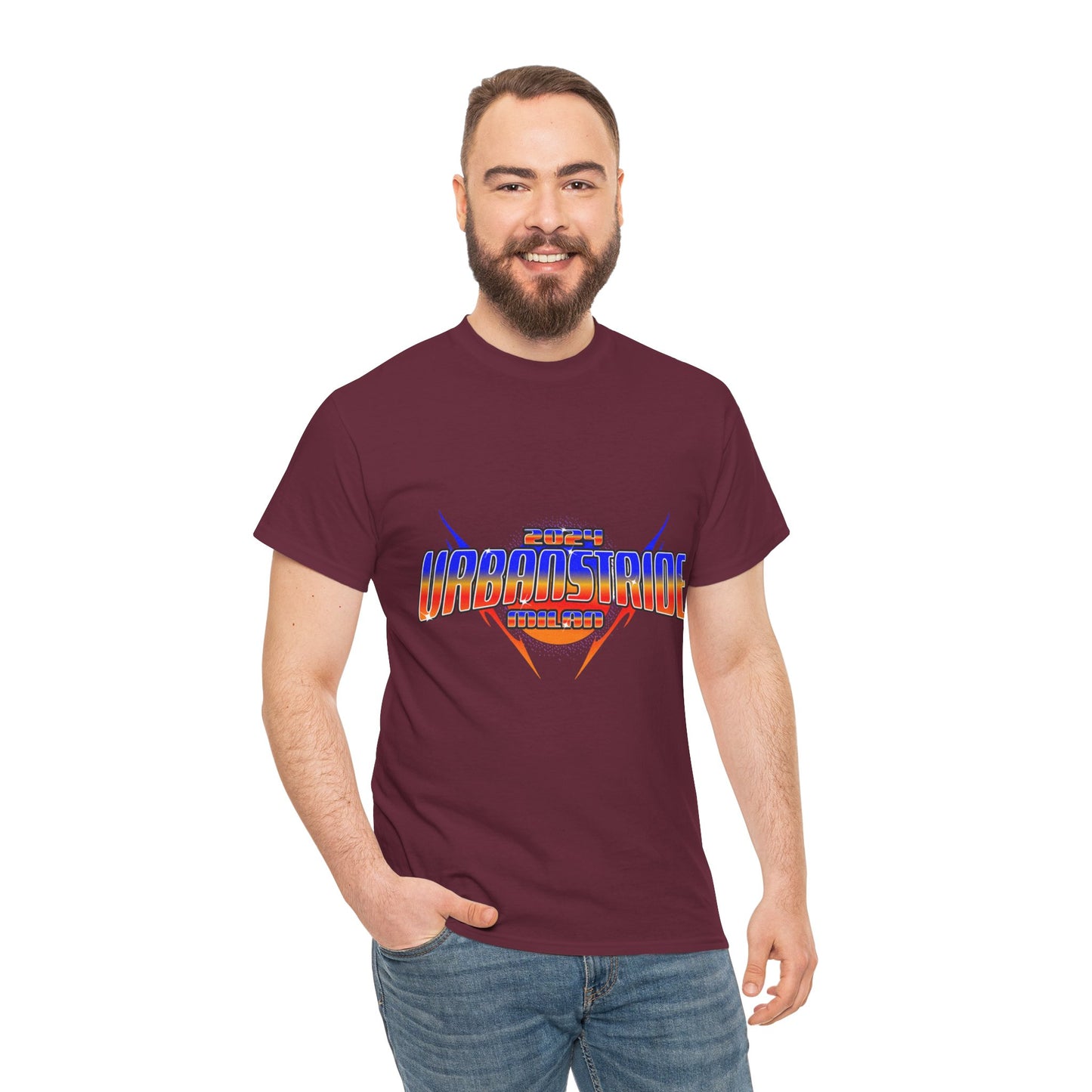 T-shirt con scritta "Urbanstride 2024 Italy"