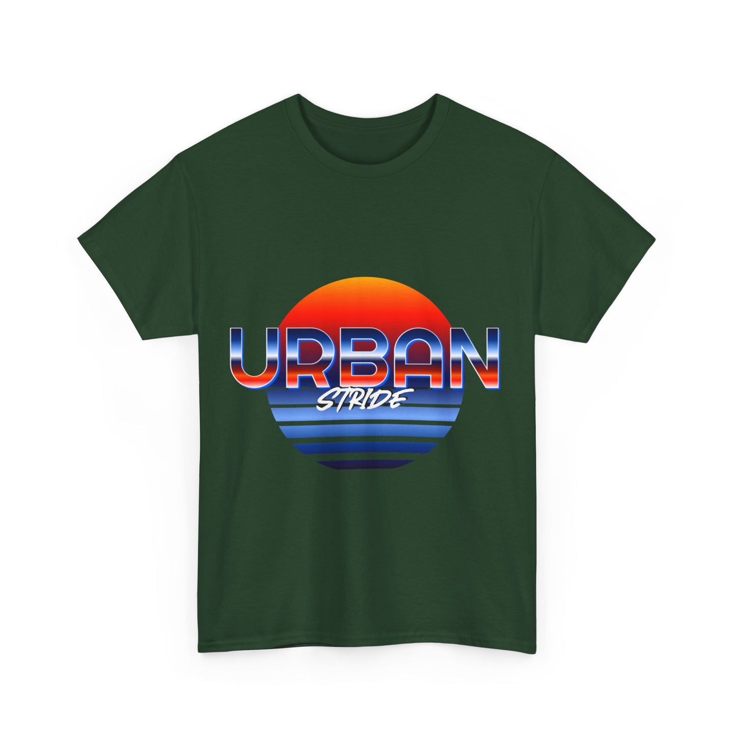 T-shirt con scritta "urbanstride" soleggiata