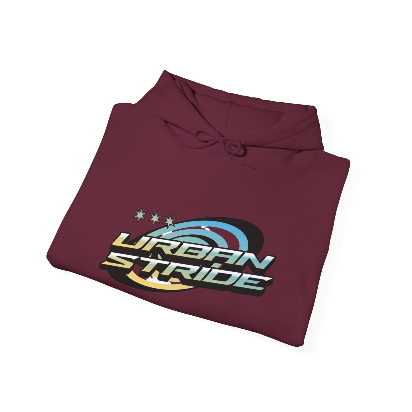 Felpa con scritta "Urbanstride" stile 3d