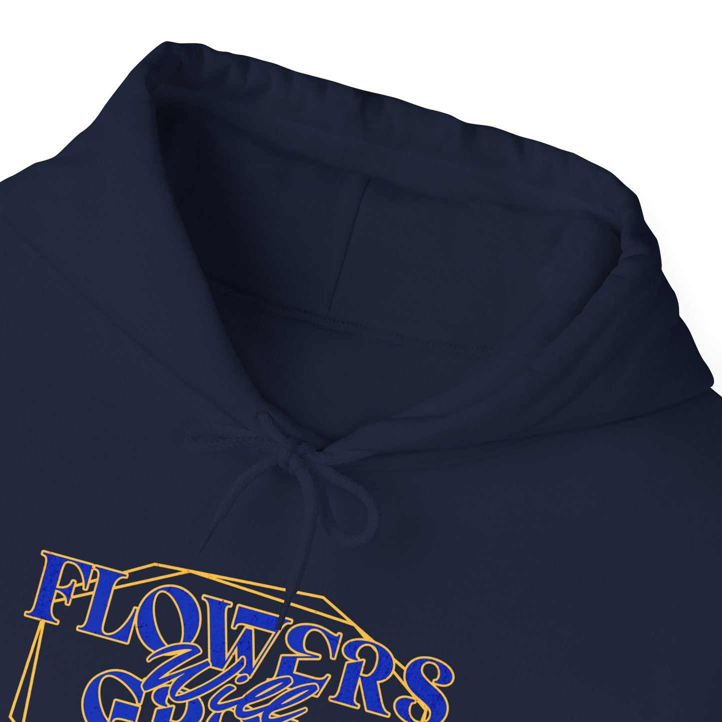 Felpa con scritta "Flowers will grow beauty"