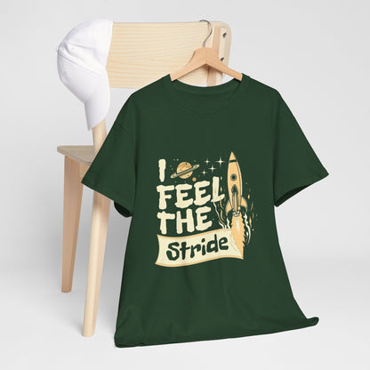 T-shirt con scritta "I feel the stride "