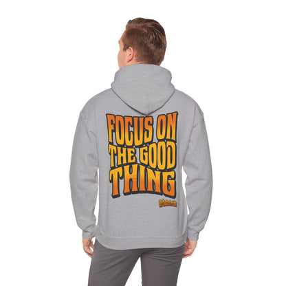 Felpa con scritta "Focus on the good thing"