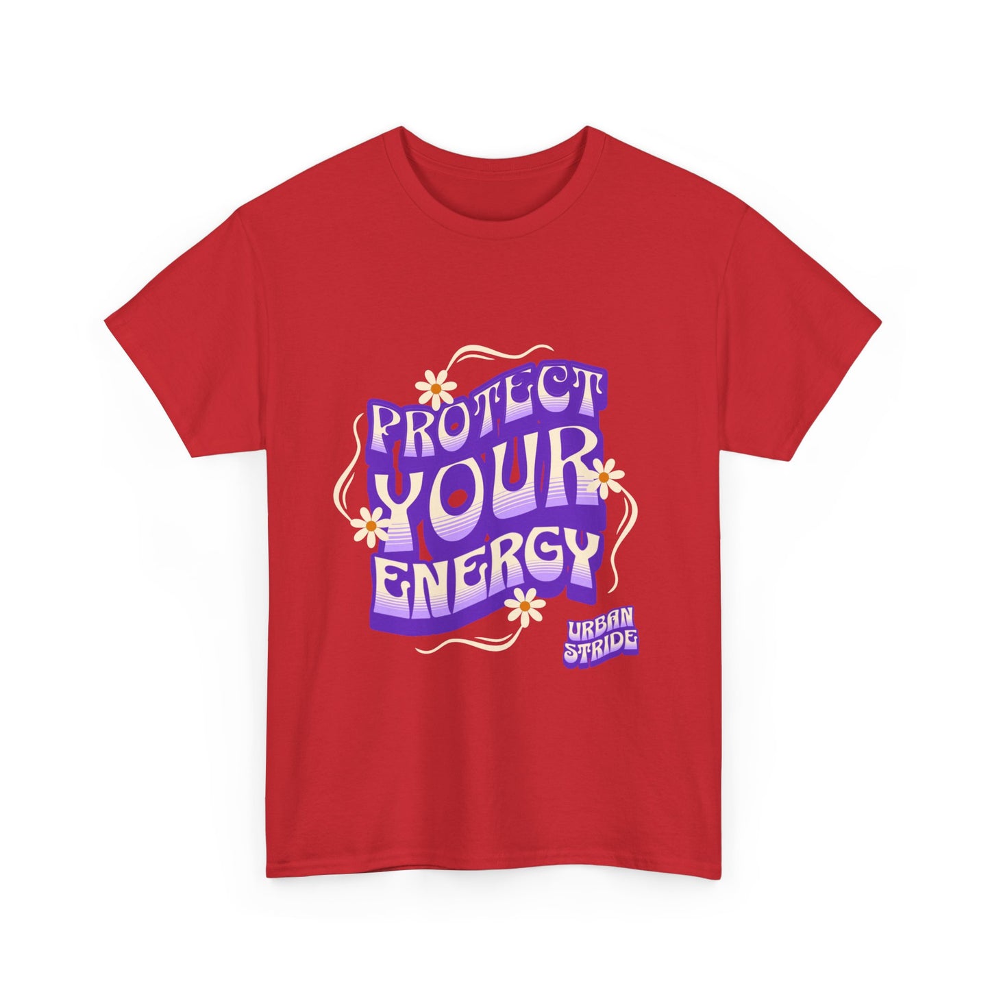 T-shirt con scritta "Protect your energy"
