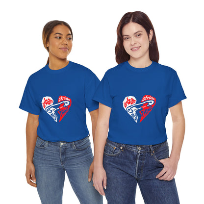 T-shirt con disegno cuore spezzato