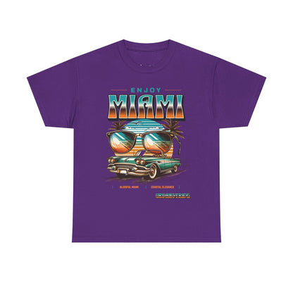 T-shirt con scritta" Enjoy Miami "