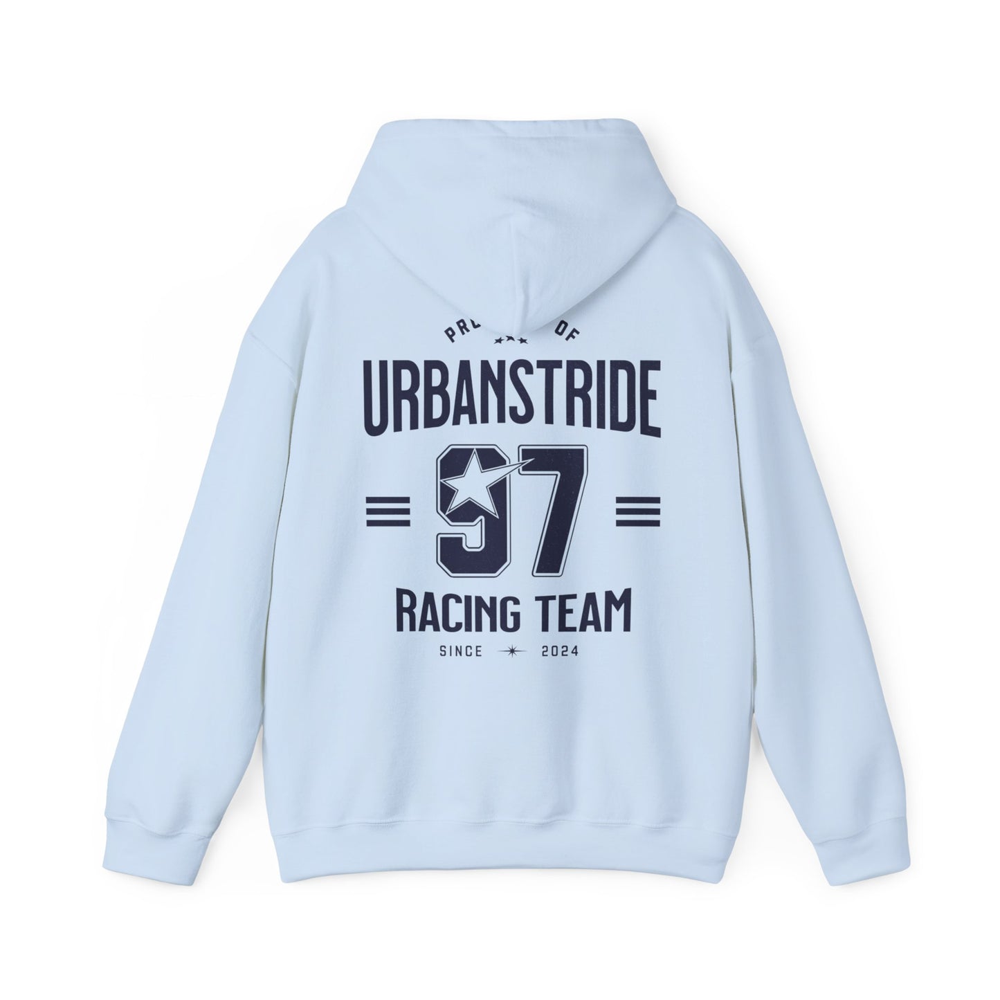 Felpa con scritta "Property of urbanstride 97 racing team since 2024"