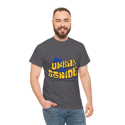 T-shirt con scritta  Stay urban Stay stride