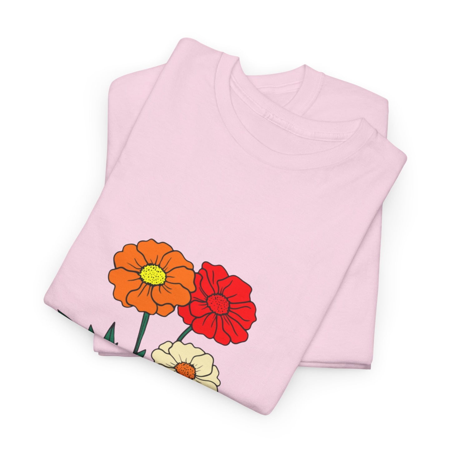 T-shirt con rappresentazione di fiori e scritta "Urbanstride"